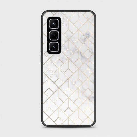 Infinix Hot 50 Pro Plus Cover- White Marble Series 2 - HQ Premium Shine Durable Shatterproof Case