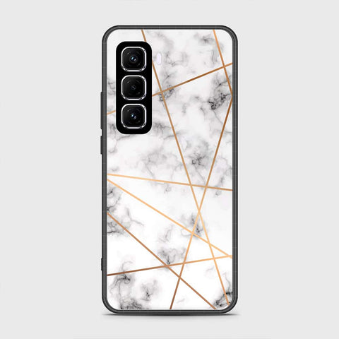 Infinix Hot 50 Pro Plus Cover- White Marble Series 2 - HQ Premium Shine Durable Shatterproof Case