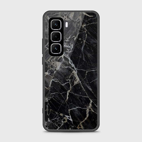 Infinix Hot 50 Pro Plus Cover- Black Marble Series - HQ Premium Shine Durable Shatterproof Case