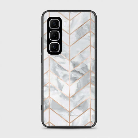 Infinix Hot 50 Pro Plus Cover- White Marble Series 2 - HQ Premium Shine Durable Shatterproof Case