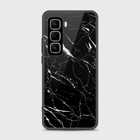 Infinix Hot 50 Pro Plus Cover- Black Marble Series - HQ Premium Shine Durable Shatterproof Case