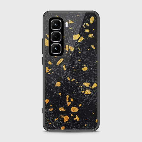 Infinix Hot 50 Pro Plus Cover- Black Marble Series - HQ Premium Shine Durable Shatterproof Case