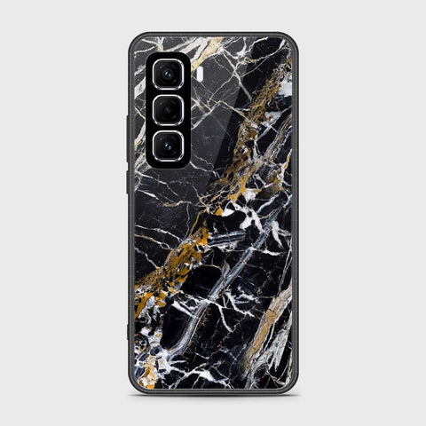 Infinix Hot 50 Pro Plus Cover- Black Marble Series - HQ Premium Shine Durable Shatterproof Case