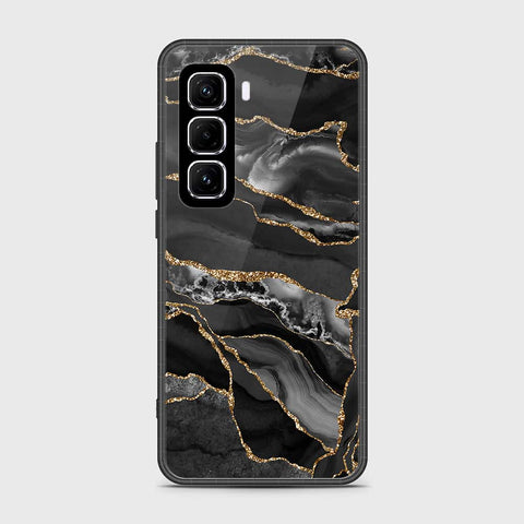 Infinix Hot 50 Pro Plus Cover- Black Marble Series - HQ Premium Shine Durable Shatterproof Case