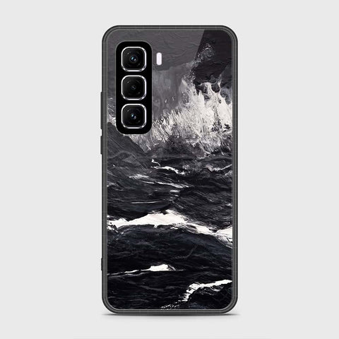 Infinix Hot 50 Pro Plus Cover- Black Marble Series - HQ Premium Shine Durable Shatterproof Case