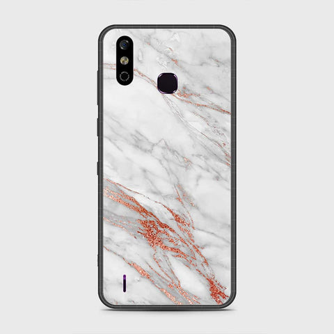 Infinix Smart 4 Cover - White Marble Series - HQ Premium Shine Durable Shatterproof Case