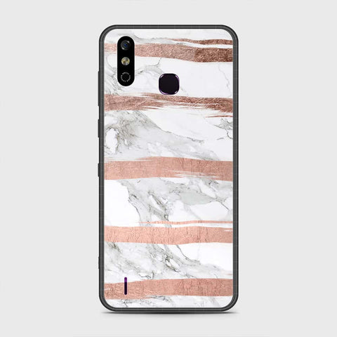 Infinix Smart 4 Cover - White Marble Series - HQ Premium Shine Durable Shatterproof Case