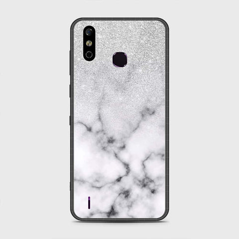 Infinix Smart 4 Cover - White Marble Series - HQ Premium Shine Durable Shatterproof Case