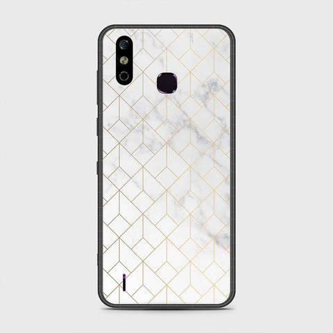 Infinix Smart 4 Cover - White Marble Series 2 - HQ Premium Shine Durable Shatterproof Case