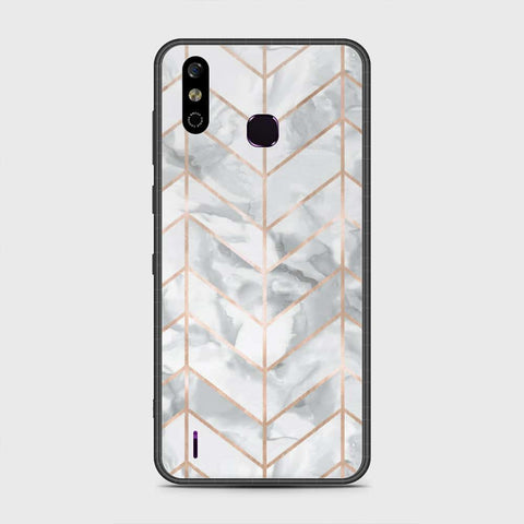 Infinix Smart 4 Cover - White Marble Series 2 - HQ Premium Shine Durable Shatterproof Case