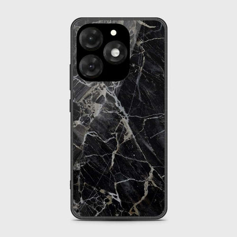 itel A70 Cover- Black Marble Series - HQ Premium Shine Durable Shatterproof Case