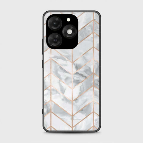 itel A70 Cover- White Marble Series 2 - HQ Premium Shine Durable Shatterproof Case