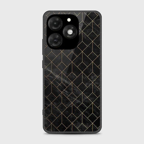 itel A70 Cover- Black Marble Series - HQ Premium Shine Durable Shatterproof Case