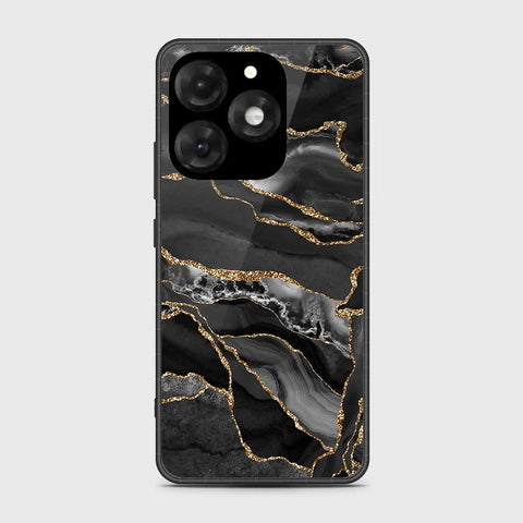 itel A70 Cover- Black Marble Series - HQ Premium Shine Durable Shatterproof Case