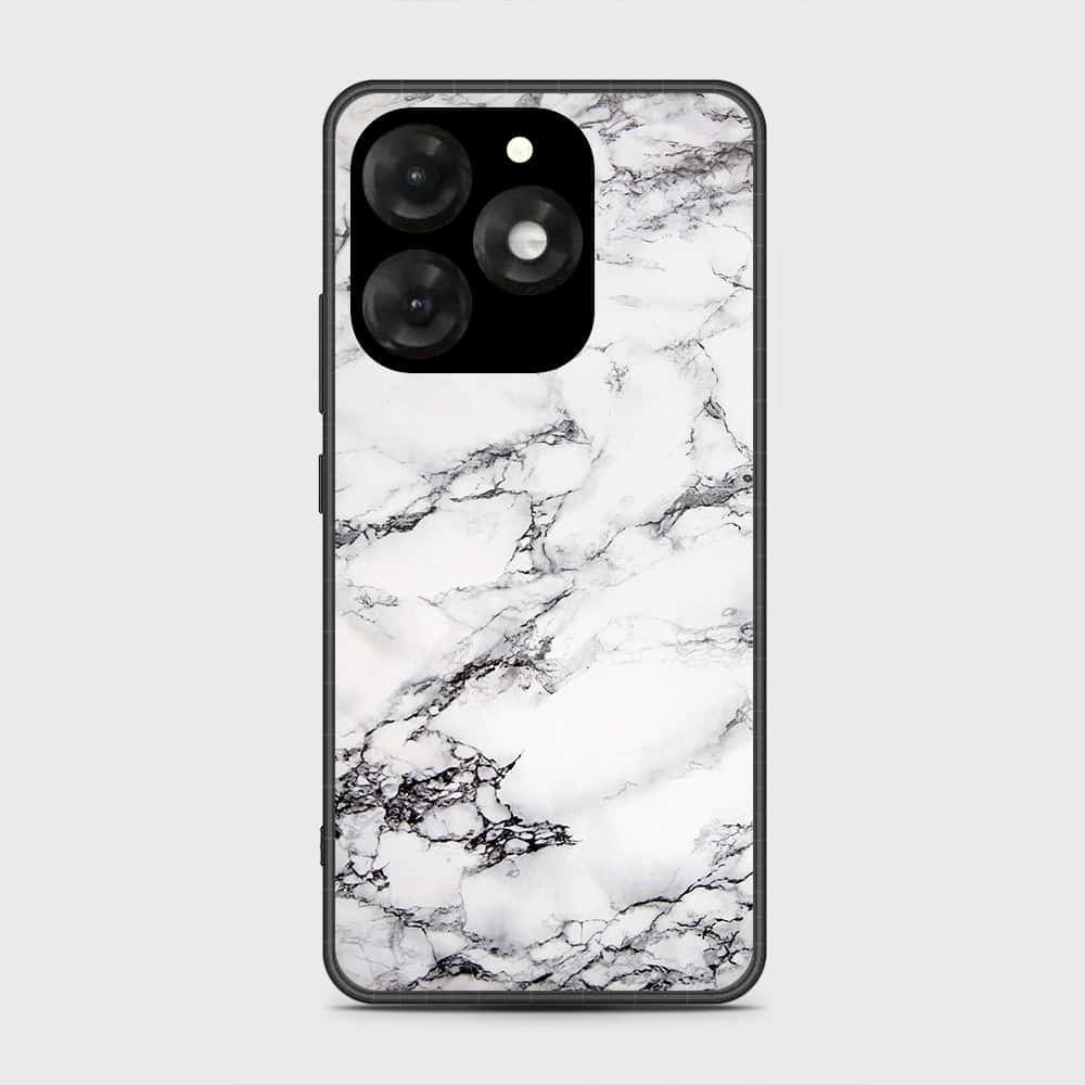 itel A70 Cover- White Marble Series - HQ Premium Shine Durable Shatterproof Case