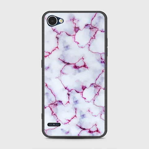 LG Q6 Cover - White Marble Series - HQ Premium Shine Durable Shatterproof Case