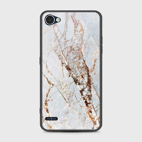 LG Q6 Cover - White Marble Series - HQ Premium Shine Durable Shatterproof Case