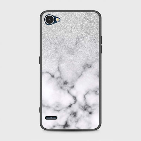 LG Q6 Cover - White Marble Series - HQ Premium Shine Durable Shatterproof Case