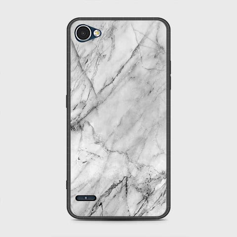 LG Q6 Cover - White Marble Series - HQ Premium Shine Durable Shatterproof Case