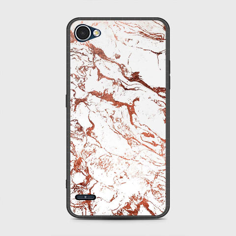 LG Q6 Cover - White Marble Series 2 - HQ Premium Shine Durable Shatterproof Case