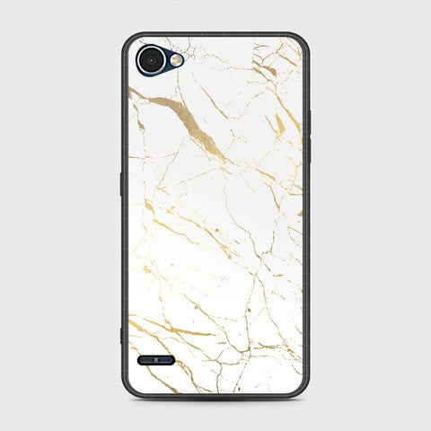 LG Q6 Cover - White Marble Series 2 - HQ Premium Shine Durable Shatterproof Case