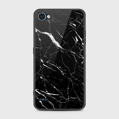 LG Q6 Cover - Black Marble Series - HQ Premium Shine Durable Shatterproof Case