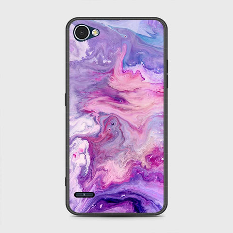 LG Q6 Cover - Colorful Marble Series - HQ Premium Shine Durable Shatterproof Case