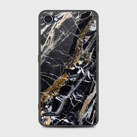 LG Q6 Cover - Black Marble Series - HQ Premium Shine Durable Shatterproof Case