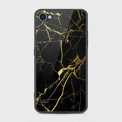 LG Q6 Cover - Black Marble Series - HQ Premium Shine Durable Shatterproof Case