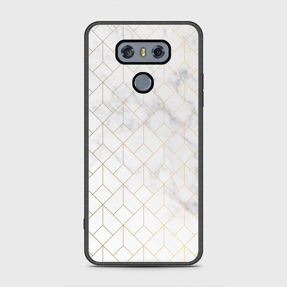 LG G6 Cover - White Marble Series 2 - HQ Premium Shine Durable Shatterproof Case