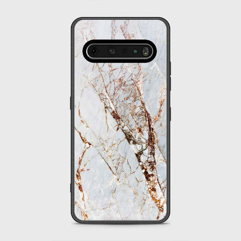 LG V60 ThinQ 5G Cover- White Marble Series - HQ Premium Shine Durable Shatterproof Case