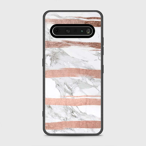 LG V60 ThinQ 5G Cover- White Marble Series - HQ Premium Shine Durable Shatterproof Case