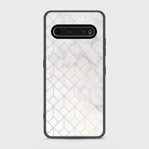 LG V60 ThinQ 5G Cover- White Marble Series 2 - HQ Premium Shine Durable Shatterproof Case