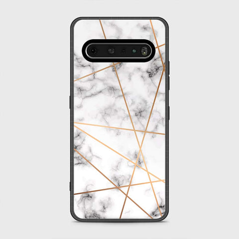 LG V60 ThinQ 5G Cover- White Marble Series 2 - HQ Premium Shine Durable Shatterproof Case