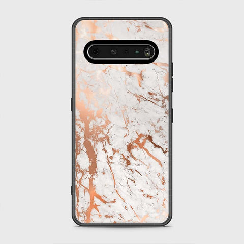 LG V60 ThinQ 5G Cover- White Marble Series 2 - HQ Premium Shine Durable Shatterproof Case