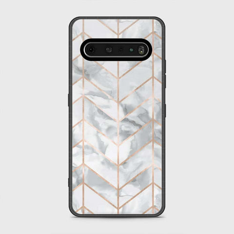 LG V60 ThinQ 5G Cover- White Marble Series 2 - HQ Premium Shine Durable Shatterproof Case