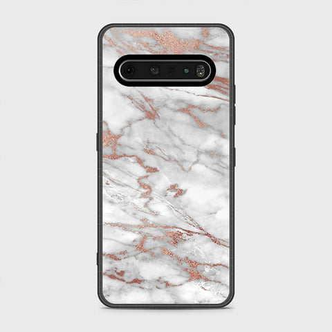 LG V60 ThinQ 5G Cover- White Marble Series 2 - HQ Premium Shine Durable Shatterproof Case