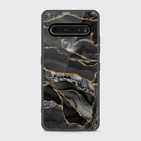 LG V60 ThinQ 5G Cover- Black Marble Series - HQ Premium Shine Durable Shatterproof Case