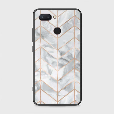 Xiaomi Mi 8 Lite Cover - White Marble Series 2 - HQ Premium Shine Durable Shatterproof Case