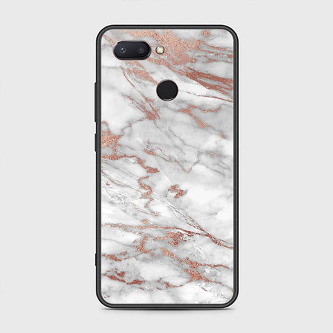 Xiaomi Mi 8 Lite Cover - White Marble Series 2 - HQ Premium Shine Durable Shatterproof Case