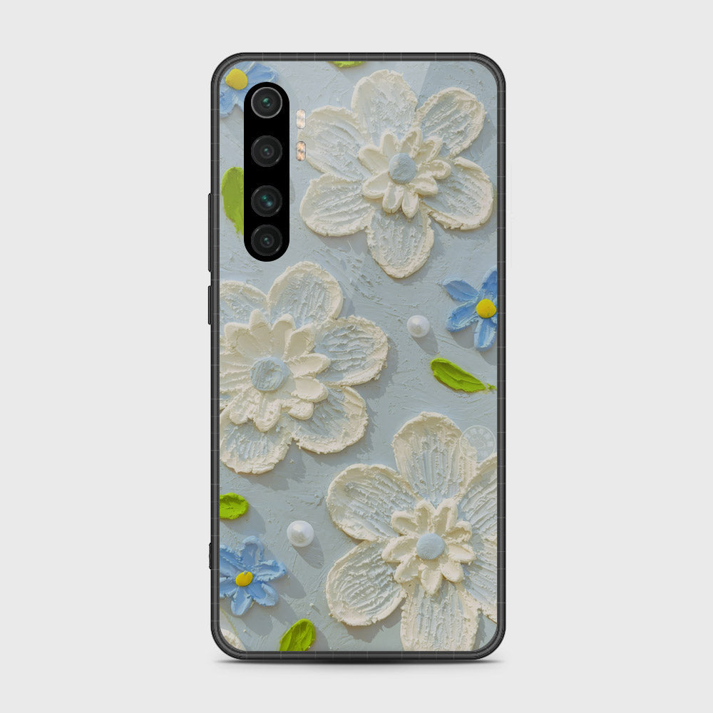 Xiaomi Mi Note 10 Lite Cover - Floral Series - Design 3 - Sky Blue - HQ Premium Shine Durable Shatterproof Case