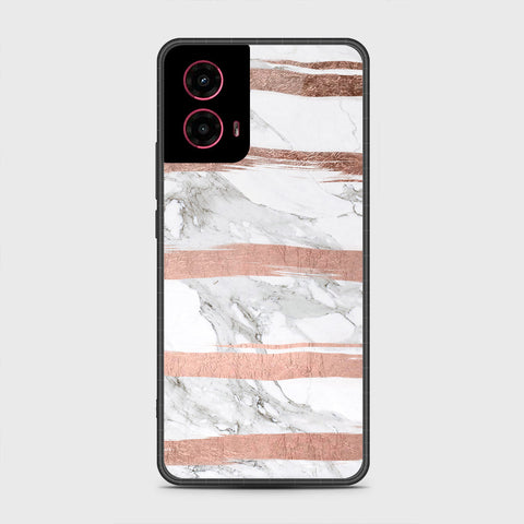 Motorola Moto G45 - White Marble Series - HQ Premium Shine Durable Shatterproof Case