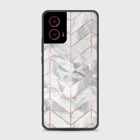 Motorola Moto G45 - White Marble Series 2 - HQ Premium Shine Durable Shatterproof Case