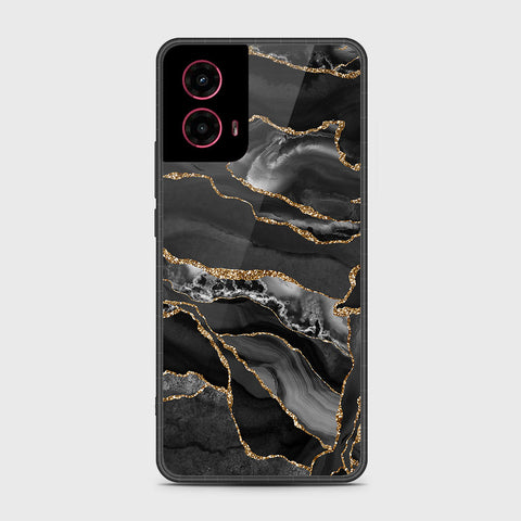 Motorola Moto G45 - Black Marble Series - HQ Premium Shine Durable Shatterproof Case