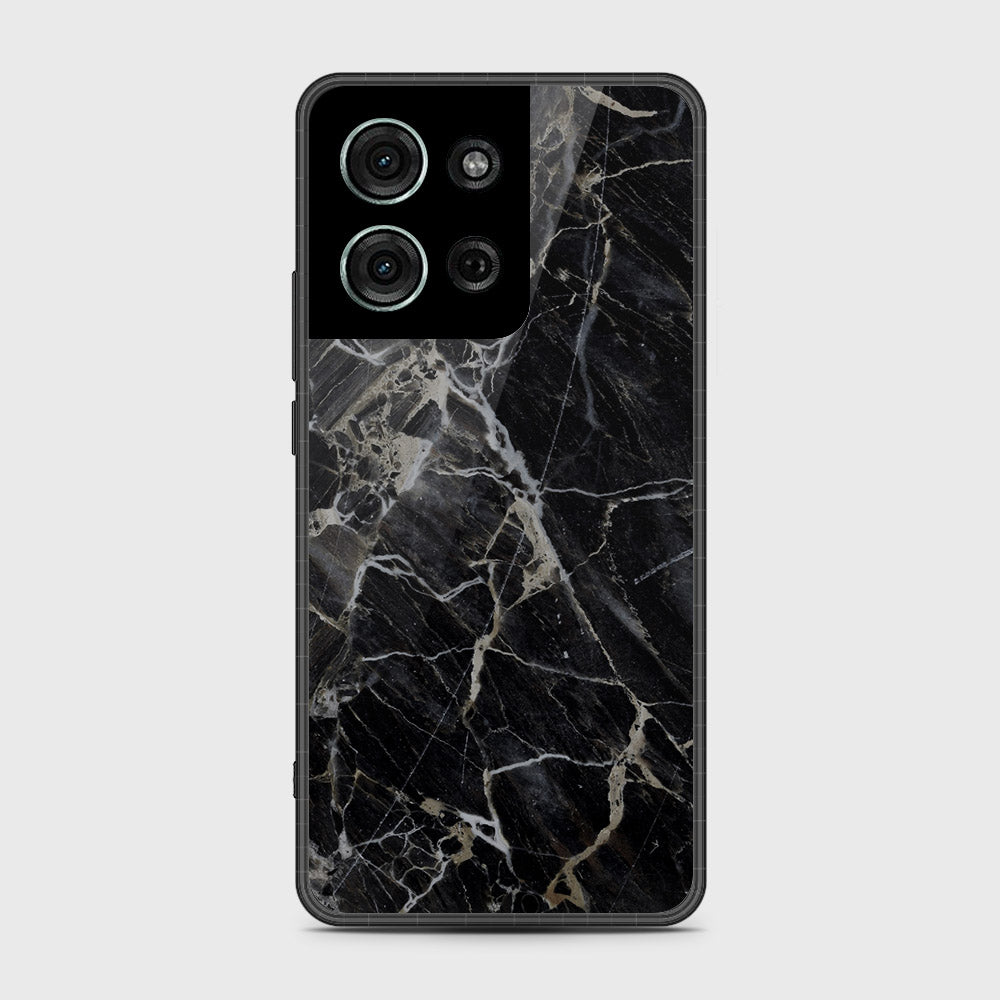 Motorola Moto G75 - Black Marble Series - HQ Premium Shine Durable Shatterproof Case