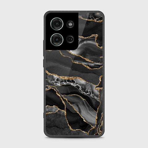 Motorola Moto G75 - Black Marble Series - HQ Premium Shine Durable Shatterproof Case