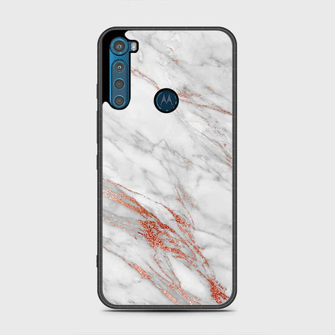 Motorola One Fusion Plus Cover - White Marble Series - HQ Premium Shine Durable Shatterproof Case