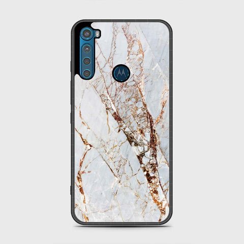 Motorola One Fusion Plus Cover - White Marble Series - HQ Premium Shine Durable Shatterproof Case