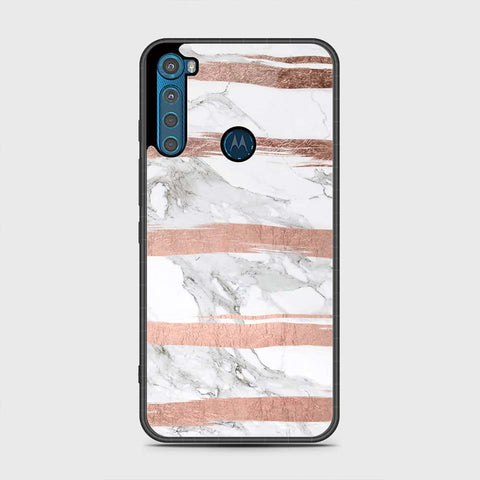 Motorola One Fusion Plus Cover - White Marble Series - HQ Premium Shine Durable Shatterproof Case