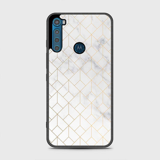 Motorola One Fusion Plus Cover - White Marble Series 2 - HQ Premium Shine Durable Shatterproof Case